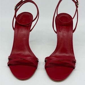 Steve Madden Red Strappy Ankle‑Wrap Sandals